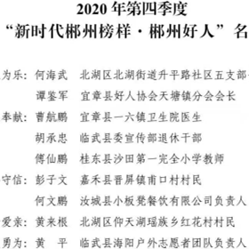 我县谭鉴军、曹航鹏被评为2020年第四季度“郴州好人”
